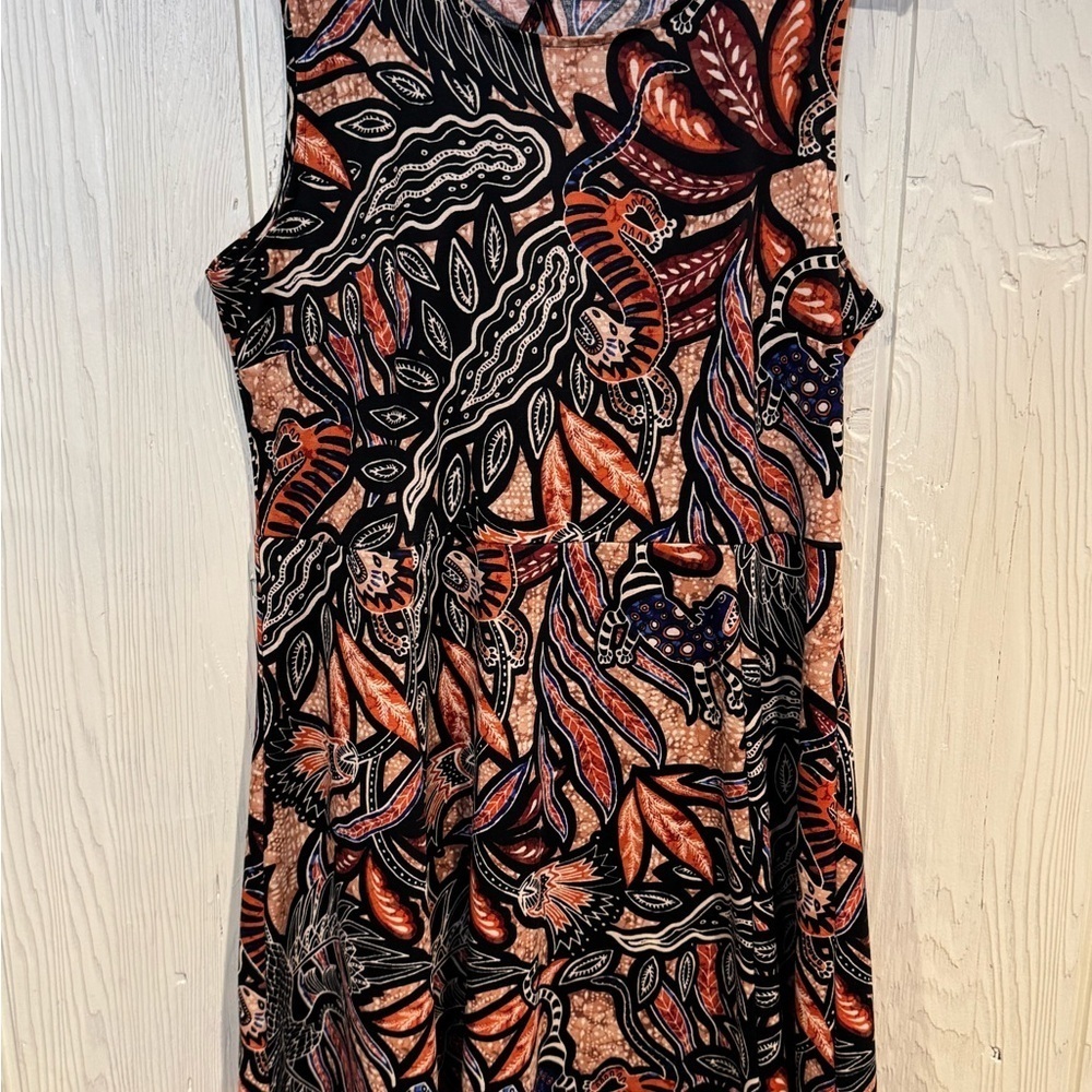 Sleeveless Multicolor Patterned Dress